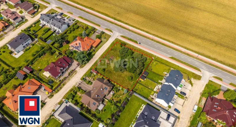 Grunt budowlany jednorodzinny na  sprzedaż Kąpino - Działka budowlana 1254 m2 w Kąpinie
